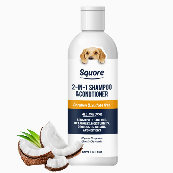 2-in-1 pet shampoo and grooming product, deodorizing and fragrant pet shampoo