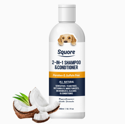 2-in-1 pet shampoo and grooming product, deodorizing and fragrant pet shampoo